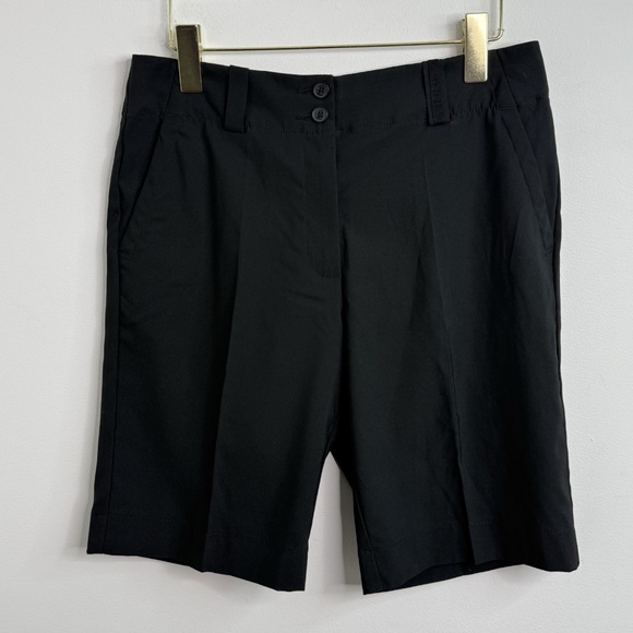 NIKE Golf Dri Fit Bermuda Shorts Women's Size 6 Black 10" Victoria Classic short - Picture 1 of 12